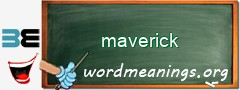 WordMeaning blackboard for maverick